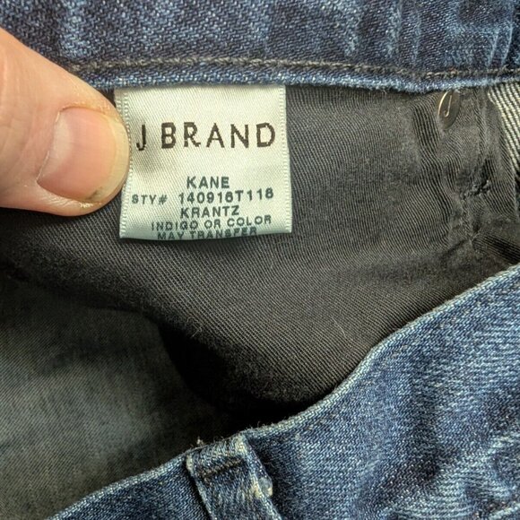 J Brand Jeans Mens 34x33 Blue Denim Kane Slim Straight Leg Indigo Cali Made USA - Picture 12 of 14